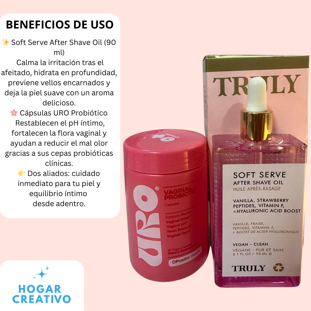 ✨ Aceite After Shave Soft Serve™ 90ML + Regalo Cápsulas Probióticas URO