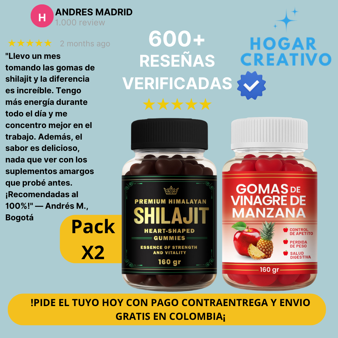GOMAS SHILAJIT + VINAGRE DE MANZANA