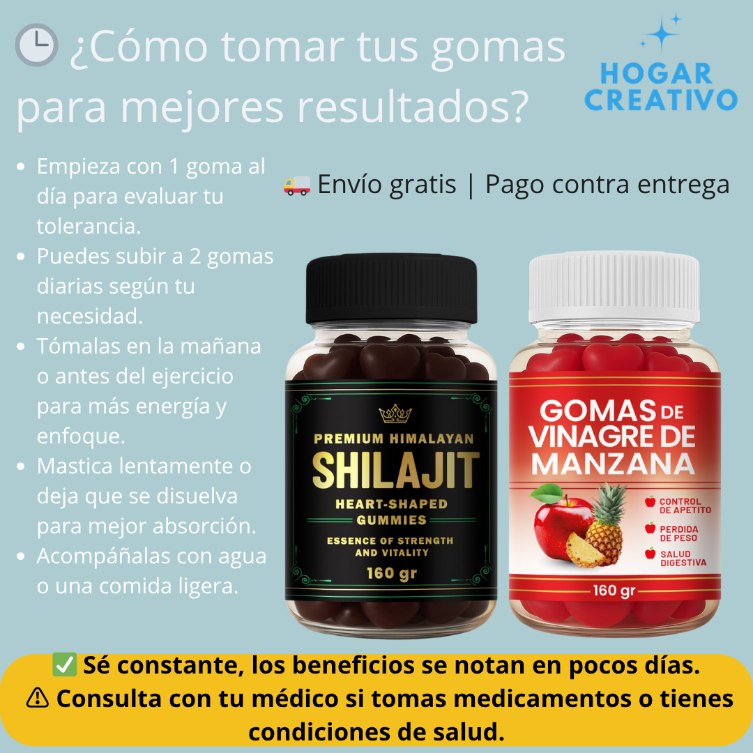 GOMAS SHILAJIT + VINAGRE DE MANZANA