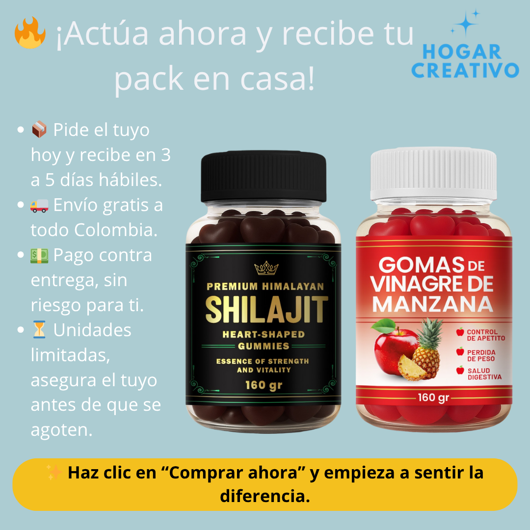 GOMAS SHILAJIT + VINAGRE DE MANZANA