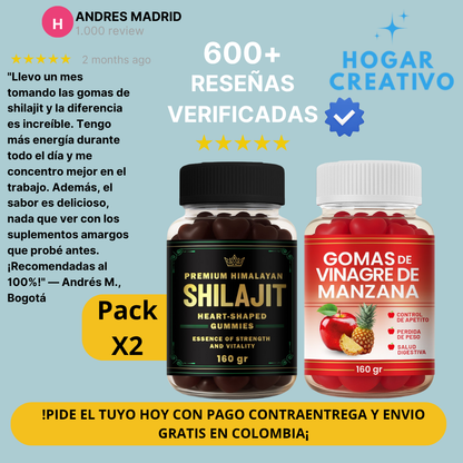 GOMAS SHILAJIT + VINAGRE DE MANZANA