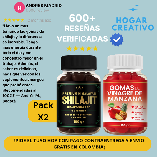 GOMAS SHILAJIT + VINAGRE DE MANZANA