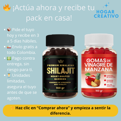 GOMAS SHILAJIT + VINAGRE DE MANZANA