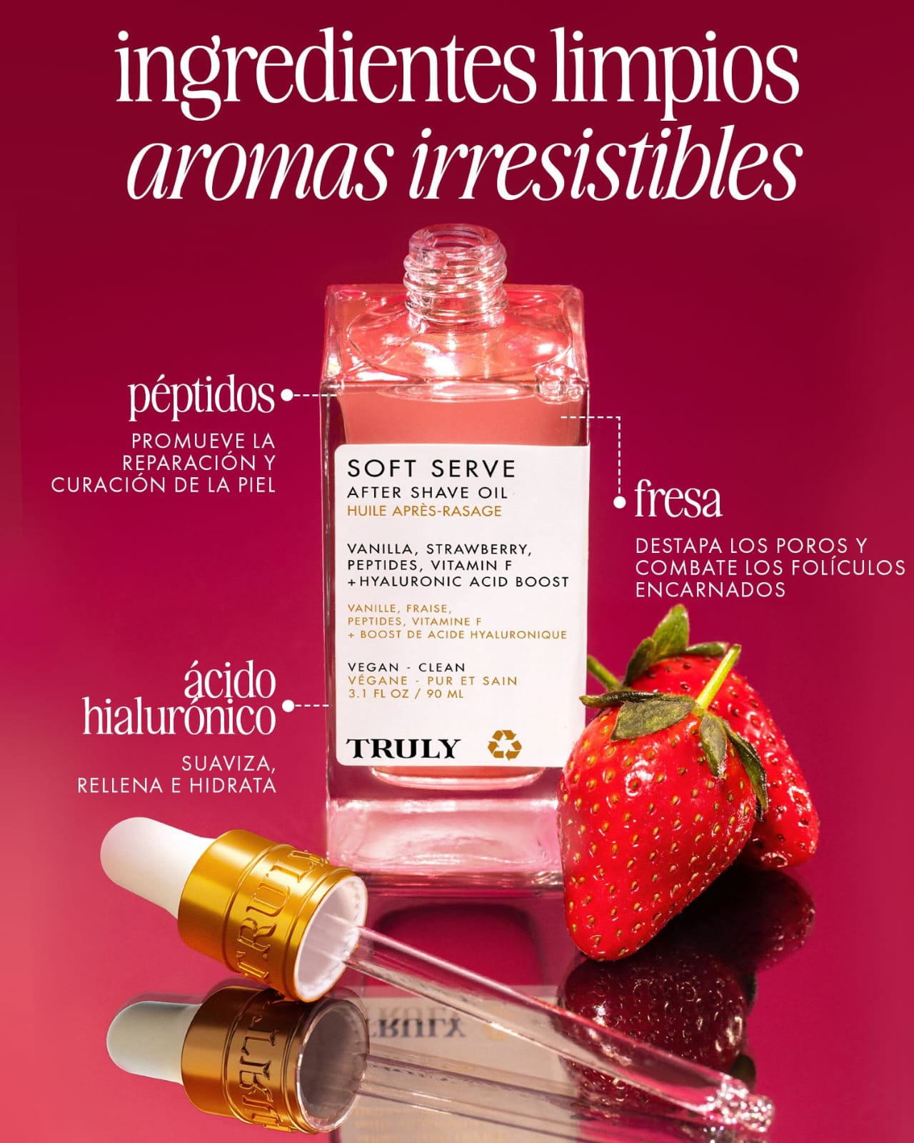"Bye Irritación, Hola Piel de Postre 🍓 – Soft Serve After Shave Oil 90ml"